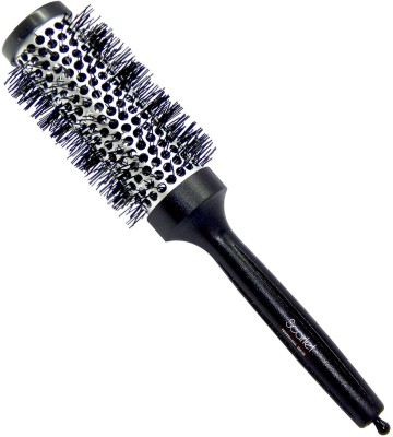 Scarlet Line Professional Medium Hot Curling Round Hair Brush For Men And Women, Black and White Color 32 mm