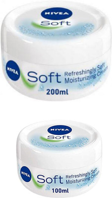 NIVEA Soft Light Moisturiser 200 ml & 100 ml (Pack Of 2) 2(300 ml)