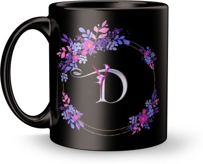 Elegaci Gifts Letter D design print Gift for Girlfriend Ceramic Coffee Mug(320 ml)