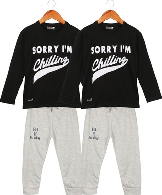 ANIXA Boys Printed Multicolor Top & Pyjama Set