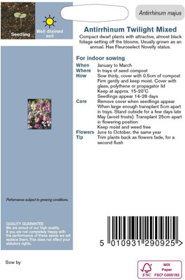 VibeX NBIR-726-Mixed Colour Snapdragon Seed(75 per packet)