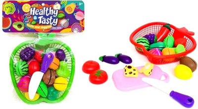 Assemble 14 pcs Cutting Fruit & vegetable set with apple shape basket ,Cutting tray,knife set