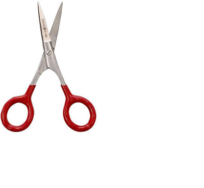 shree kesar medical 4 inches Beard and Mustache Trimming Styling Professional Salon Barber Scissors for Men for Home Hair Cutting (Silver) Scissors(Set of 1, Silver)