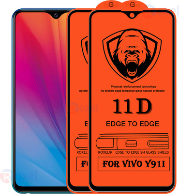 SoftTech Edge To Edge Tempered Glass for Vivo Y91I(Pack of 2)