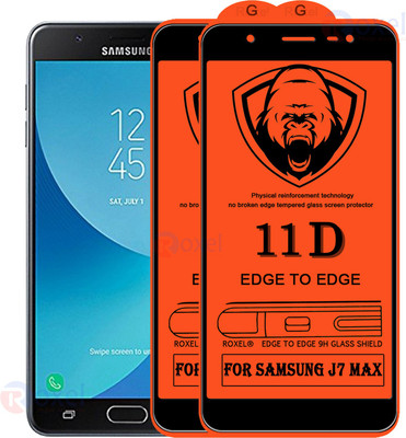 11D Edge To Edge Tempered Glass for Samsung Galaxy J7 Max(Pack of 2)