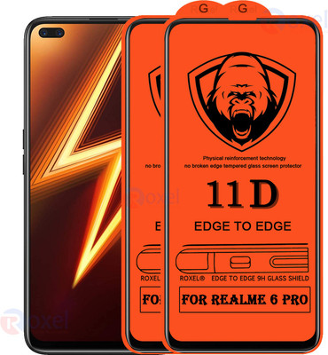 11D Edge To Edge Tempered Glass for Realme 6 Pro(Pack of 2)