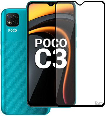 XRENGTH Edge To Edge Tempered Glass for POCO C3, POCO C31(Pack of 1)