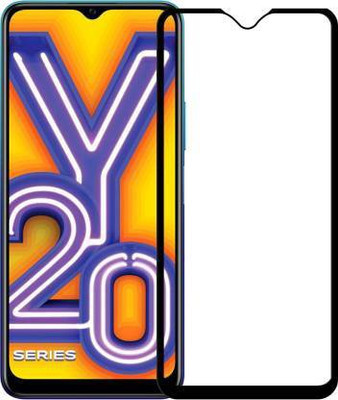 kentop Edge To Edge Tempered Glass for Vivo Y20A + V2052(Pack of 1)
