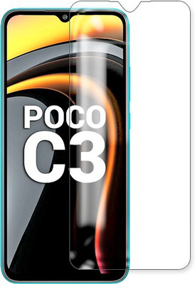 MUTAALI Tempered Glass Guard for Poco C3 Front(Pack of 1)
