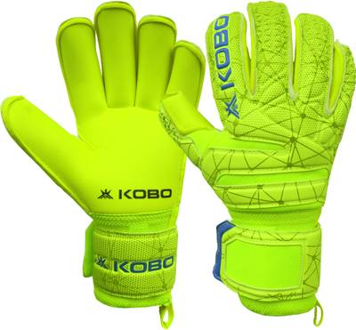 KOBO Football / Soccer Goalie Profesional German Latex GoalKeeper Gloves, Strong Grip Goalkeeping Gloves  (Green)