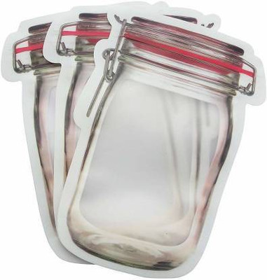 Kavish Enterprise Set of 3 Jar Zipper Bags Plastic Storage Pouch(Pack of 3)