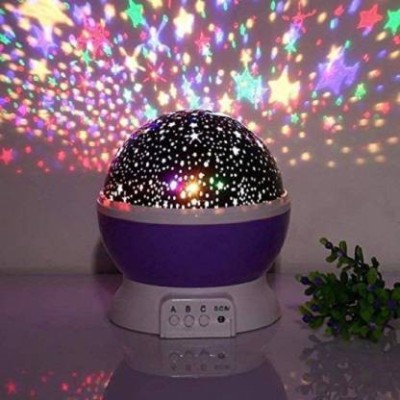 Life Friends Sky Moon Star Master Projector for Kids Baby Sleep Lighting Night Lamp(13 cm, Purple, White)