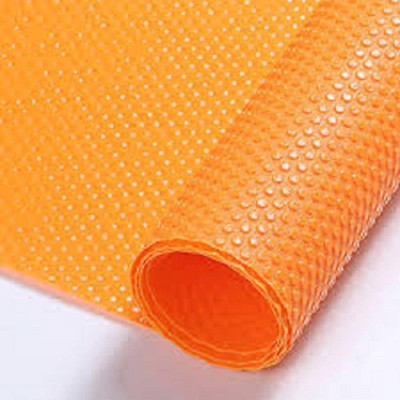 Vpllex Rectangular Pack of 1 Table Placemat(Orange, Plastic)