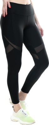 BODY SMITH Solid Women Black Tights