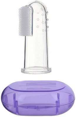 VIVID Baby Finger-Brush Silicon Flexible & Smooth with Case Ultra Soft Toothbrush(Pack of 2)