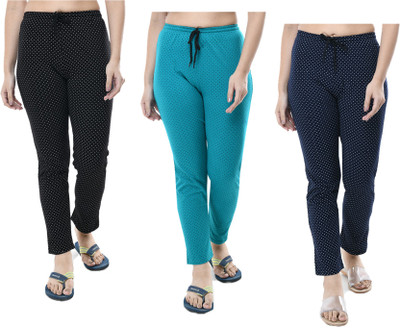 IndiWeaves Polka Print Women Multicolor Track Pants