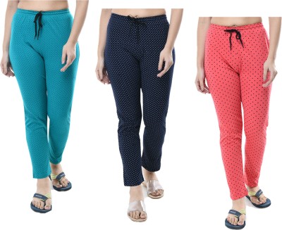 IndiWeaves Polka Print Women Multicolor Track Pants