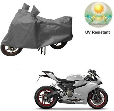 MOTOWORLD Waterproof Two Wheeler Cover for Ducati(899 Panigale, Grey)