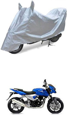 Toy Ville Two Wheeler Cover for Bajaj(Pulsar 200 NS DTS-i, Silver)