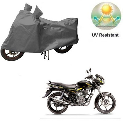 MOTOWORLD Waterproof Two Wheeler Cover for Bajaj(Discover 100 DTS-i, Grey)