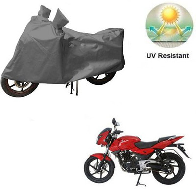 MOTOWORLD Waterproof Two Wheeler Cover for Bajaj(Pulsar 200 NS DTS-i, Grey)