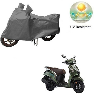 RPSENTTERPR Waterproof Two Wheeler Cover for Yamaha(Fascino, Grey)