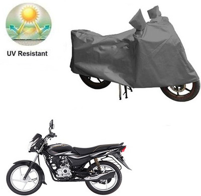 MOTOWORLD Waterproof Two Wheeler Cover for Bajaj(Platina 100 DTS-i, Grey)