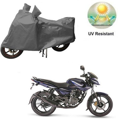 MOTOWORLD Waterproof Two Wheeler Cover for Bajaj(Pulsar 135 LS DTS-i, Grey)