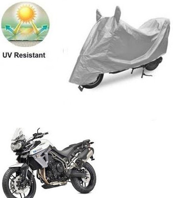 RPSENTTERPR Waterproof Two Wheeler Cover for Triumph(Twin spark, Silver)
