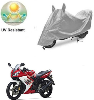 AutoRash Waterproof Two Wheeler Cover for Yamaha(R15 V3, Silver)