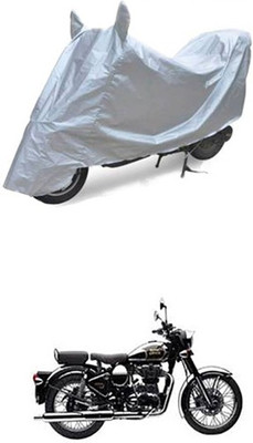 Toy Ville Two Wheeler Cover for Royal Enfield(Classic Chrome, Silver)