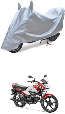 Toy Ville Two Wheeler Cover for Hero(Splendor I Smart, Silver)