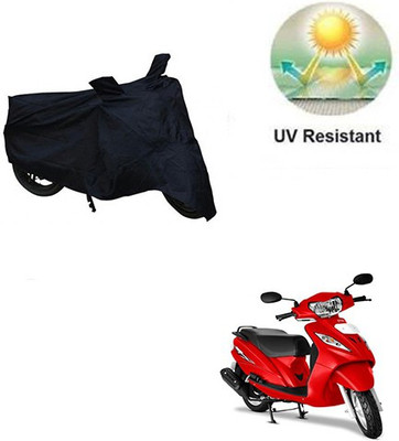 Mdstar Waterproof Two Wheeler Cover for TVS(Wego, Black)