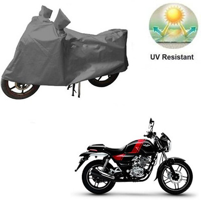 MOTOWORLD Waterproof Two Wheeler Cover for Bajaj(V 150, Grey)