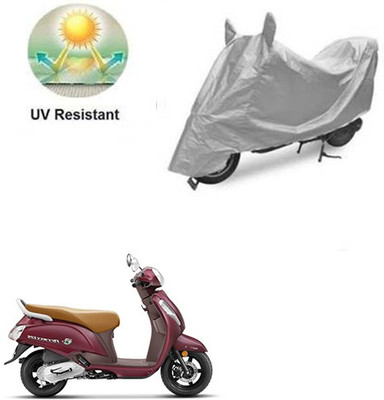 RPSENTTERPR Waterproof Two Wheeler Cover for Suzuki(Access, Silver)
