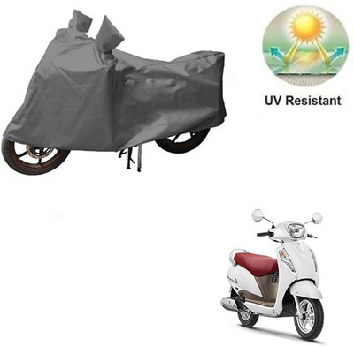 RPSENTTERPR Waterproof Two Wheeler Cover for Suzuki(Access, Grey)