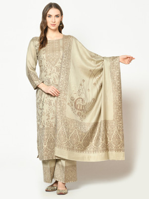 Safaa Acrylic Blend Self Design Kurta & Palazzo Material