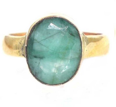 RATAN BAZAAR Stone Emerald Gold Plated Ring