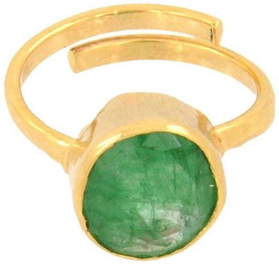 RATAN BAZAAR Stone Emerald Gold Plated Ring