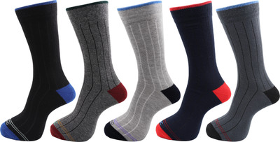 RC. ROYAL CLASS Men Self Design Calf Length(Pack of 5)