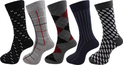 RC. ROYAL CLASS Men Printed Calf Length(Pack of 5)