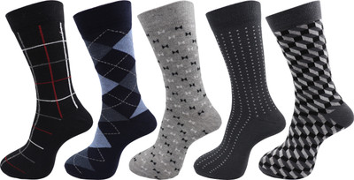 RC. ROYAL CLASS Men Printed Calf Length(Pack of 5)