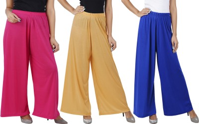 Buy That Trendz Flared Women Pink, Brown, Blue Trousers