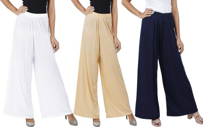 Buy That Trendz Flared Women White, Beige, Blue Trousers