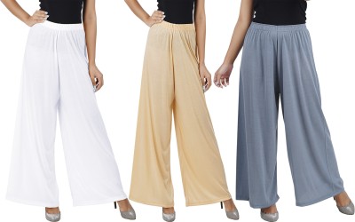 Buy That Trendz Flared Women White, Beige, Grey Trousers