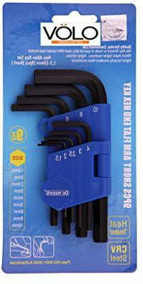 Volo Dehex Allen L- keys set -Short Pattern 1.5mm/2mm/2.5mm/3mm/4mm/5mm/6mm/8mm/10mm(9cs Set) Allen Key Set