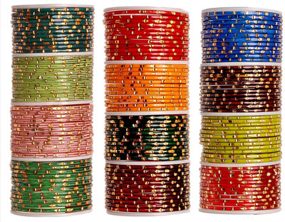 Zulka Get Your Traditions Glass Bangle Set(Pack of 144)