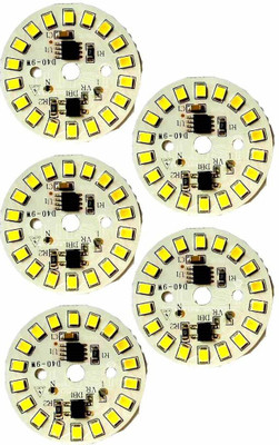 ERHIndia 9 W Basic Round B22 LED Bulb(White, Pack of 5)