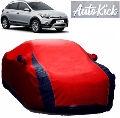 AutoKick Car Cover For Hyundai i20 Active (With Mirror Pockets)(Red)