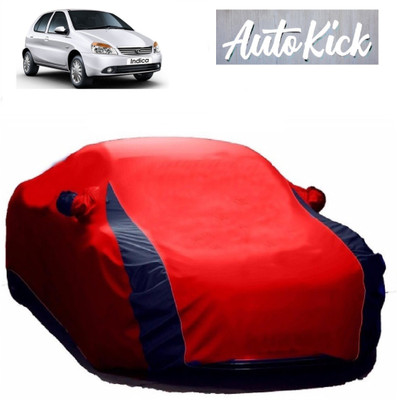 AutoKick Car Cover For Tata Indica V2 (With Mirror Pockets)(Red)
